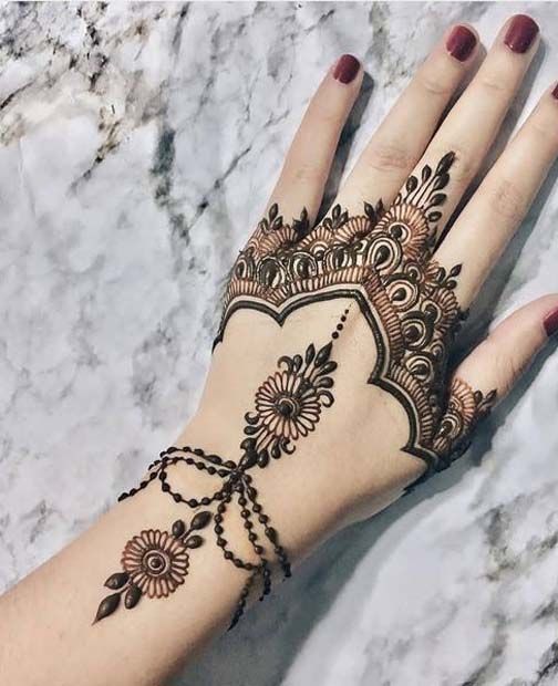 Elegant and Simple Mehndi Design