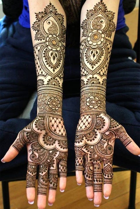 Western Fusion Mehndi Design