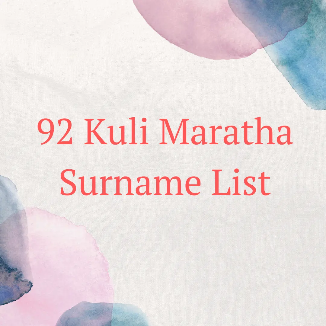 92 kuli maratha surname list